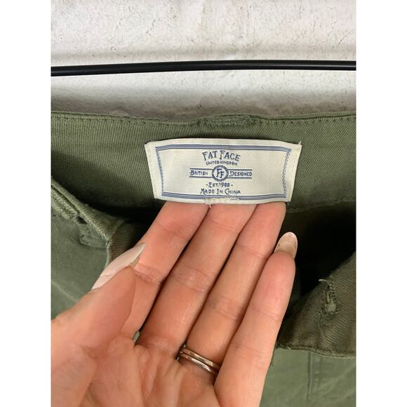 Fatface Women's Comfort Stretch Hythe Cargo Trousers Slim Fit Green Size 6 - Picture 4 of 9
